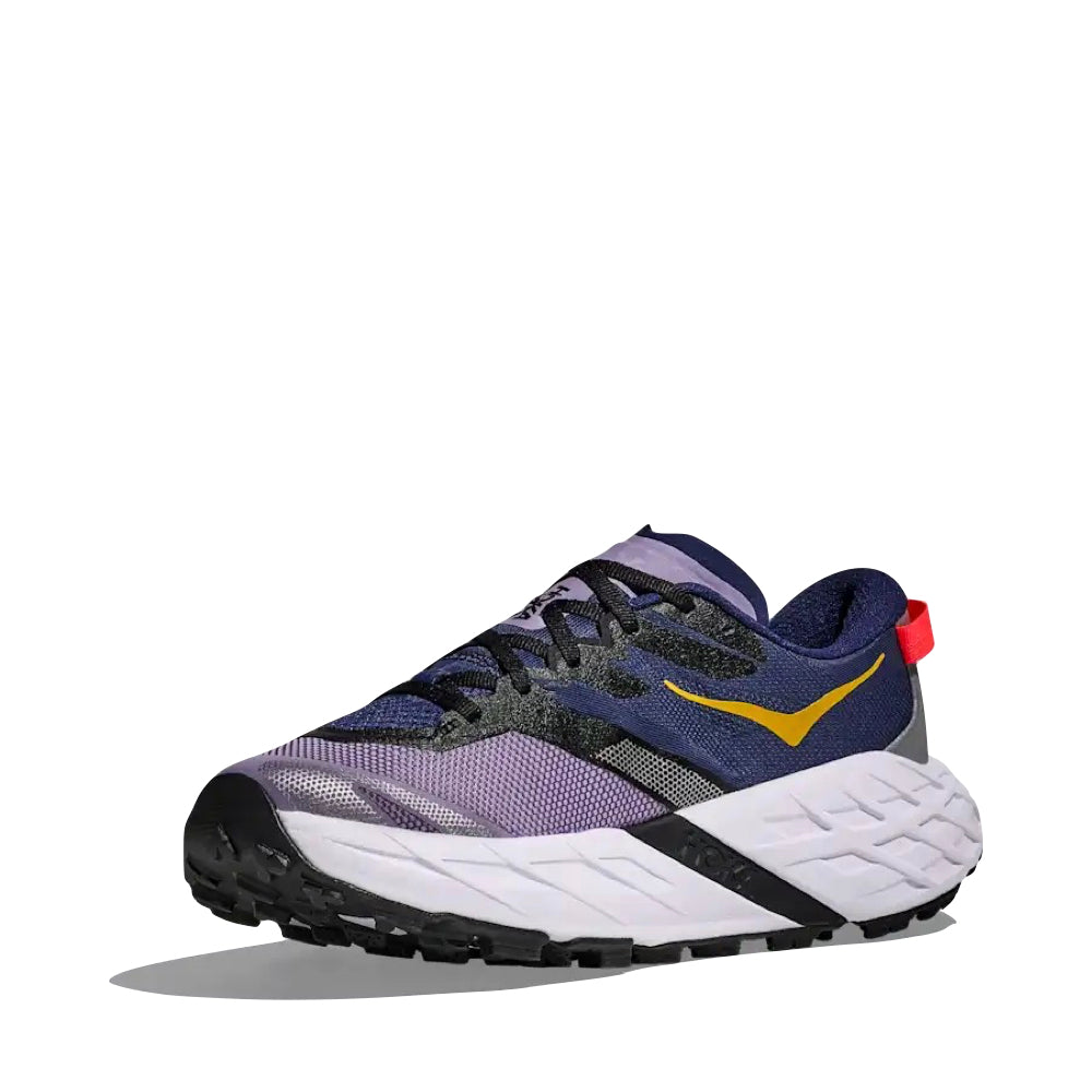 Mudguard and Toe view of Hoka Speedboat 7 Sneaker for women.