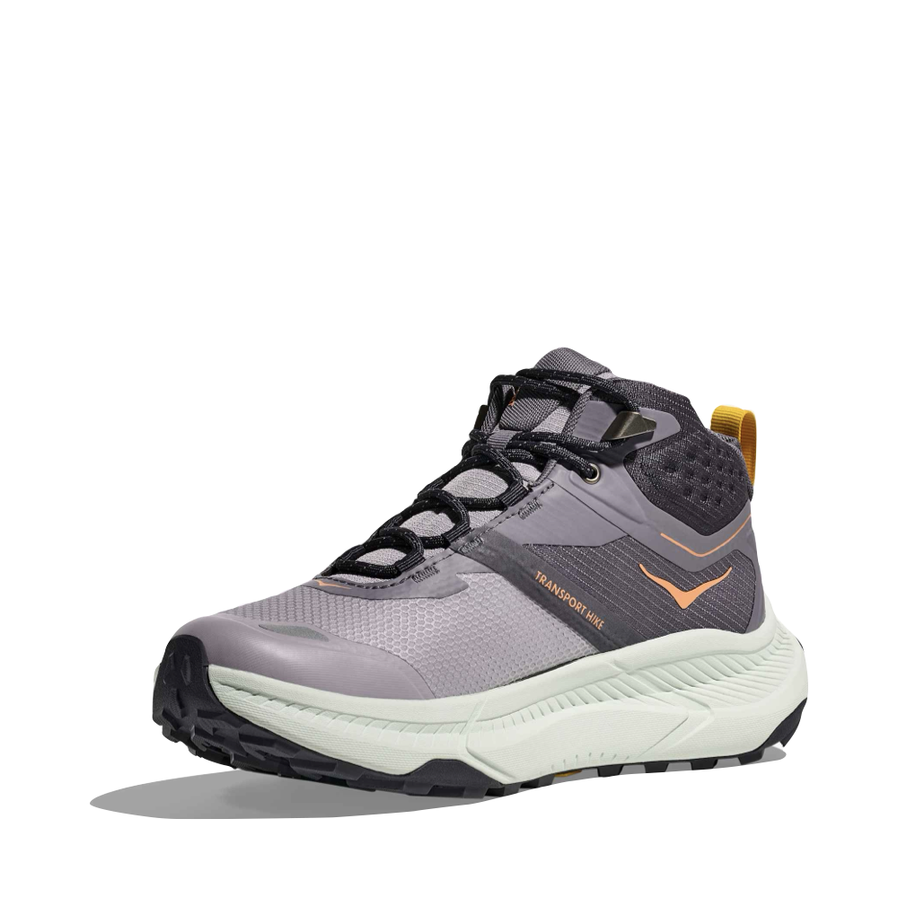 Toe view of Hoka Transport Hike GTX Mid Waterproof Boot for women.