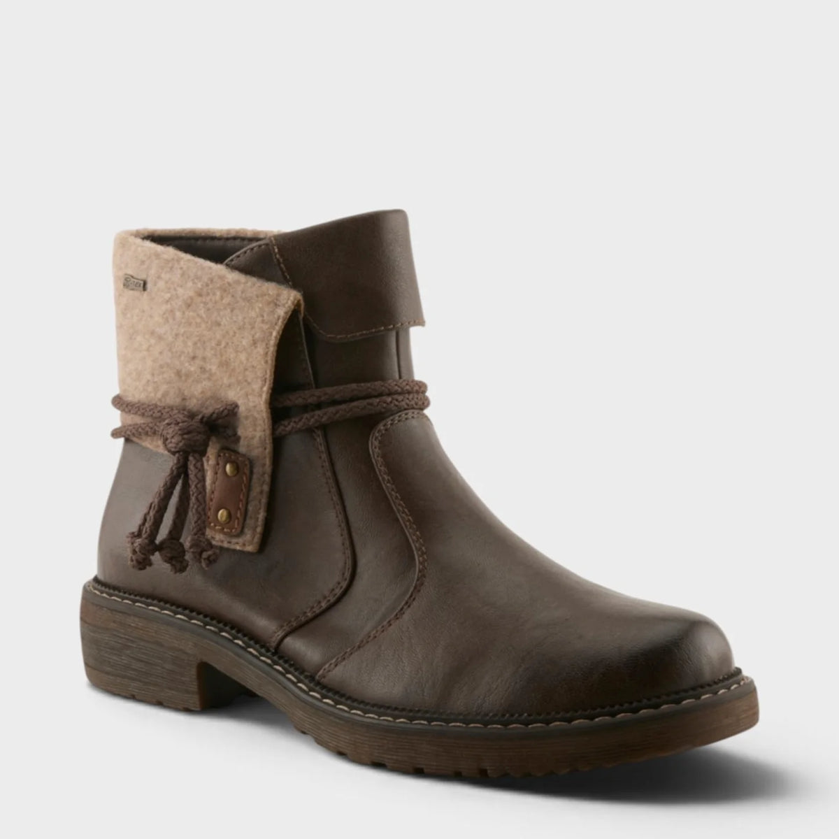 Spring Step Women's Iceridge Waterproof Boots in Dark Brown Multi