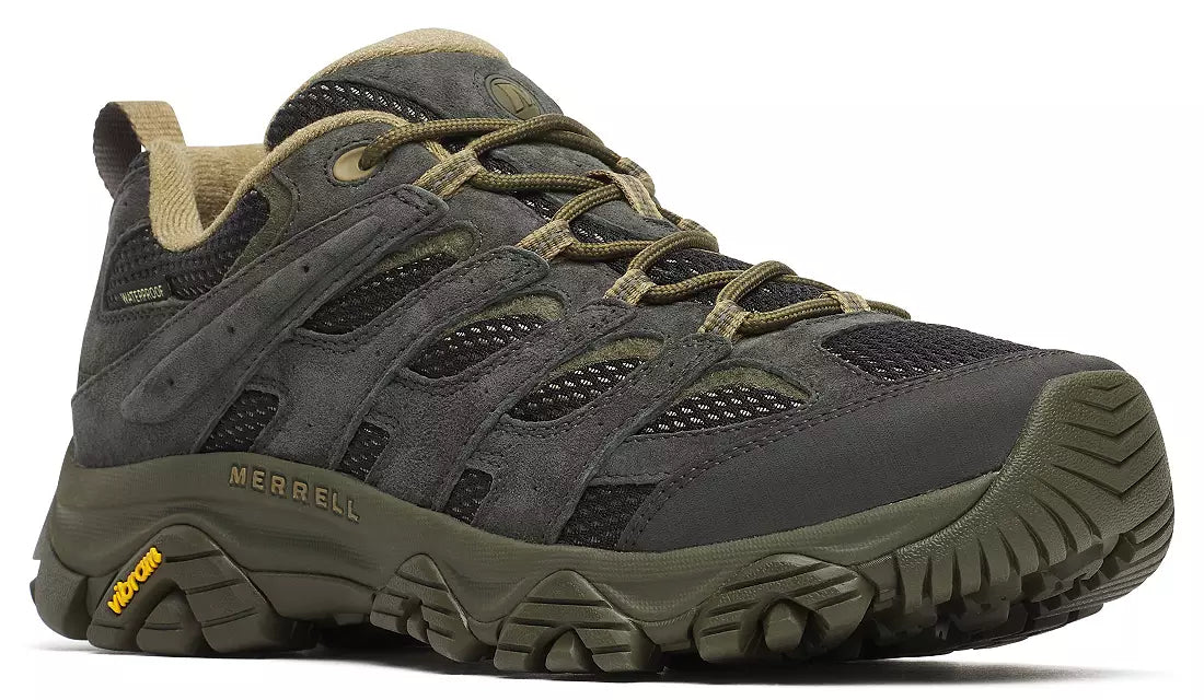 Merrell Men's Moab 3 Waterproof Hiking Shoe in Black/Beluga