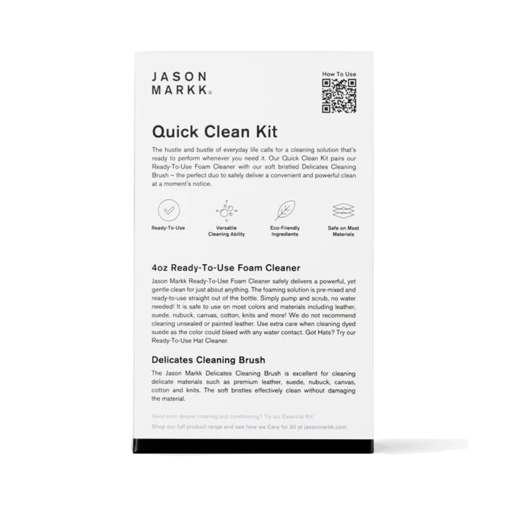 Back view of Jason Markk Quick Clean Kit.