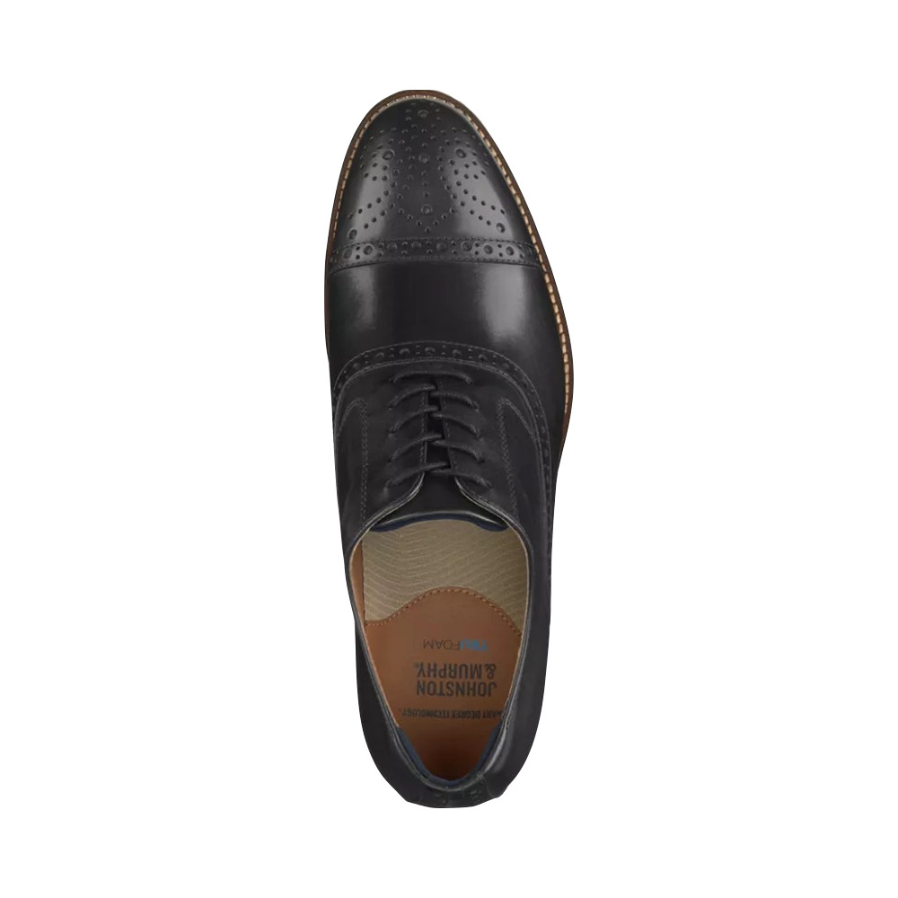 Johnston & Murphy Men's Conard 2.0 Cap Toe Oxford in Black – V&A Bootery INC Johnston & Murphy Men's Conard 2.0 Cap Toe Oxford in Black – V&A Bootery INC