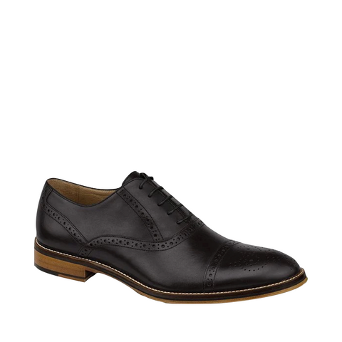 Johnston & Murphy Men's Conard Cap Toe Oxford (Black)