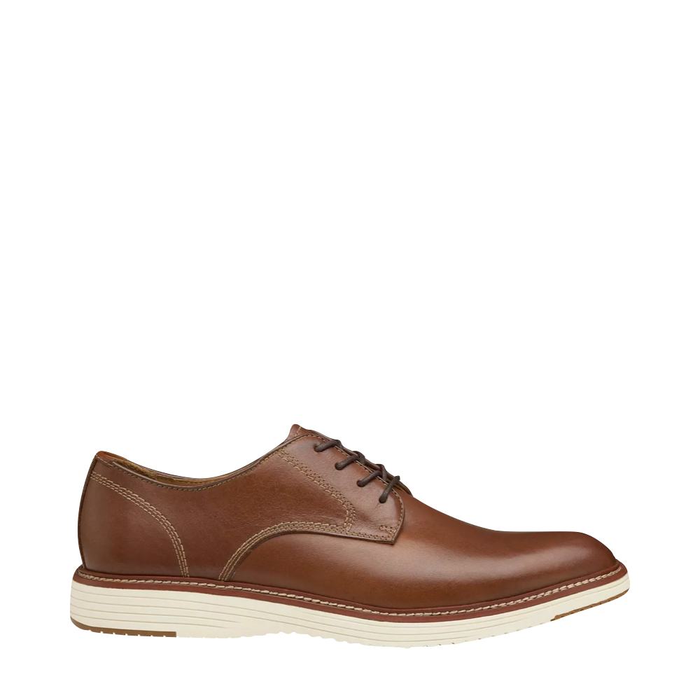 Johnston & Murphy Men's Upton Plain Toe Leather Lace Oxford in Tan