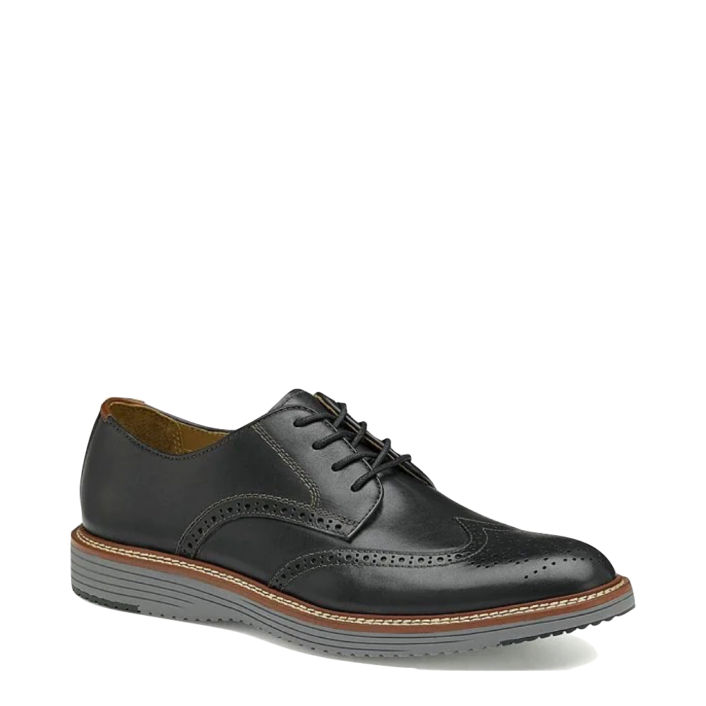 Johnston & Murphy Men's Upton Wing Tip Oxford (Black)