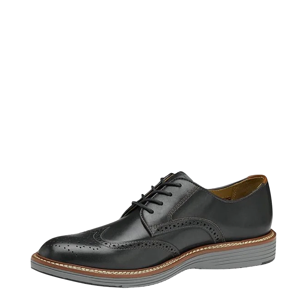 Johnston & Murphy Men's Upton Wing Tip Oxford (Black)