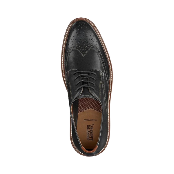 Johnston & Murphy Men's Upton Wing Tip Oxford in Black