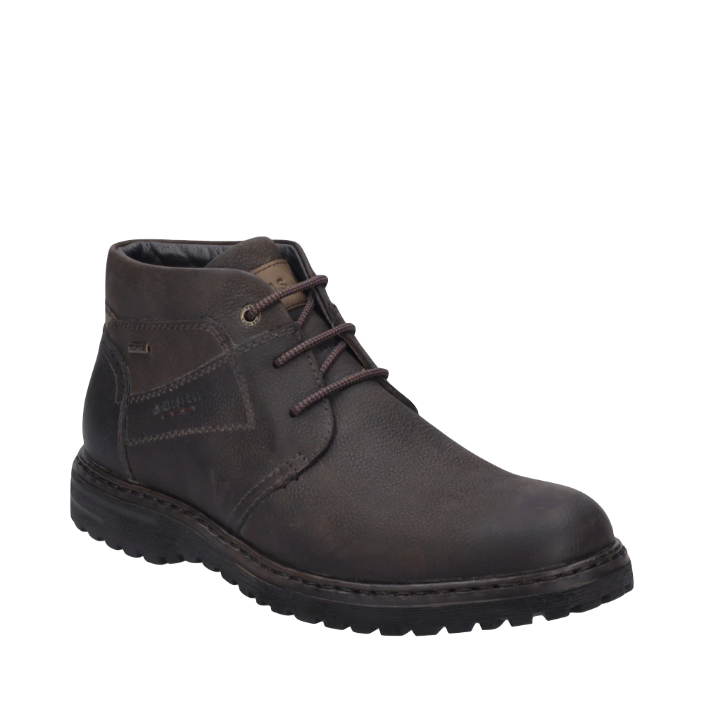 Toe view of Josef Seibel Errol 52 Waterproof Tie Boot for men.