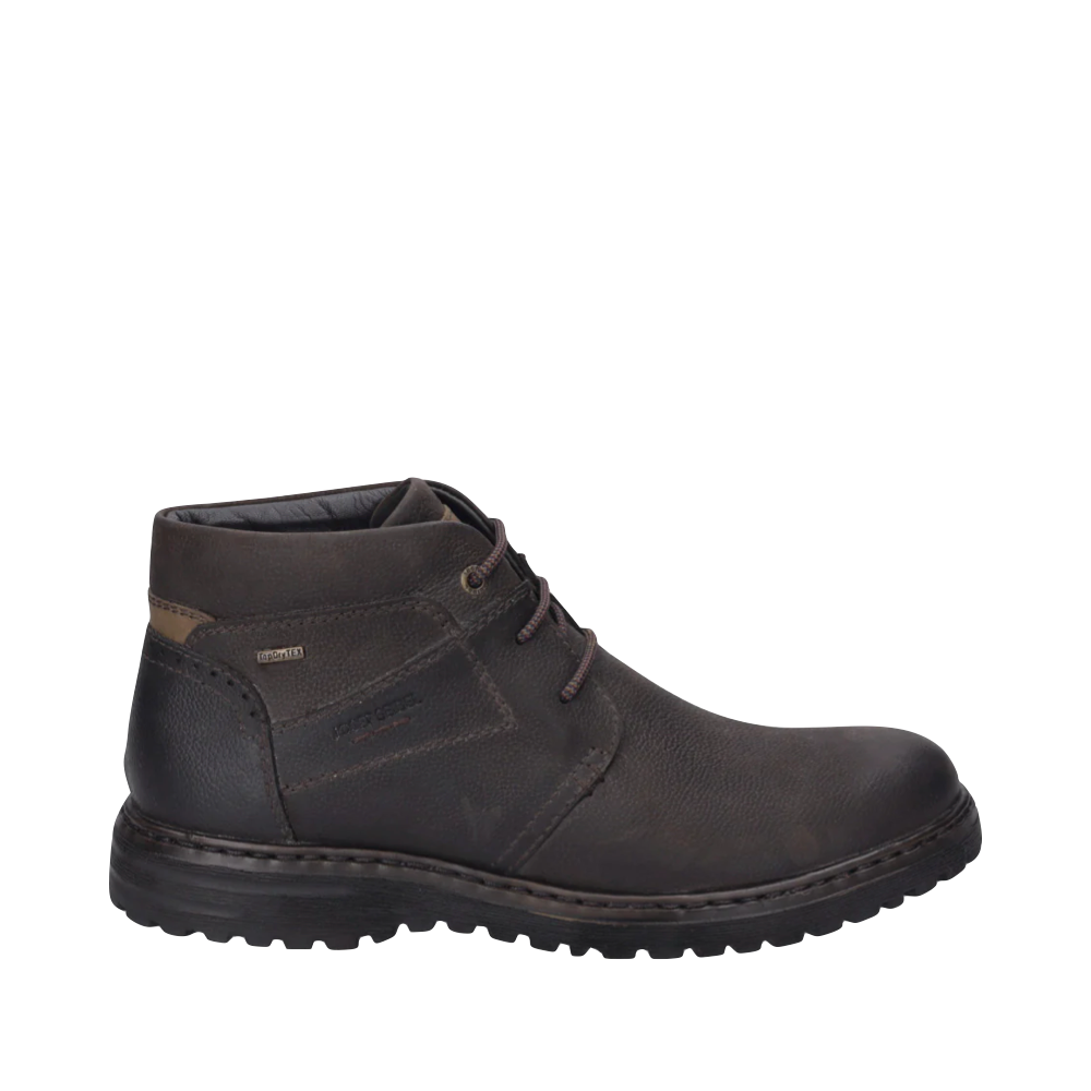 Side (right) view of Josef Seibel Errol 52 Waterproof Tie Boot for men.