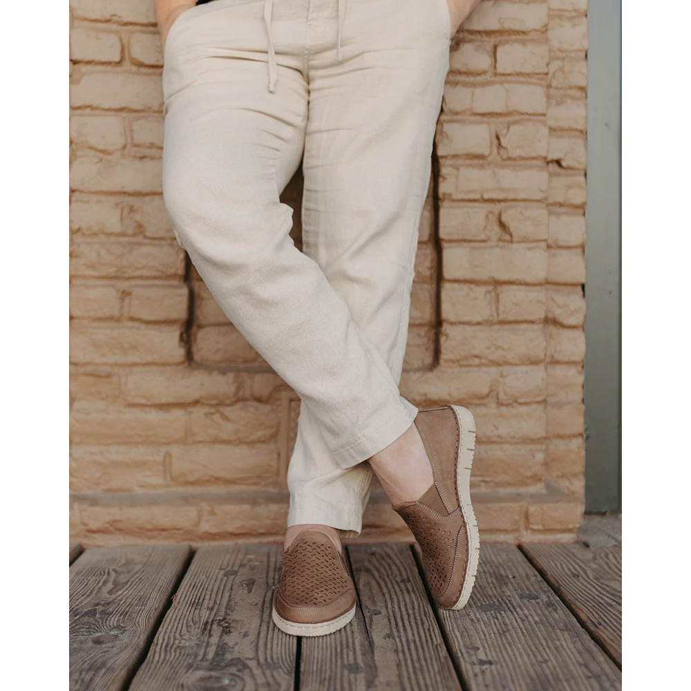 Model view of Josef Seibel Ruben 27 Leather Slip On for men.