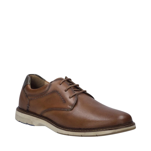 Toe view of Josef Seibel Stuart 02 Perfed Leather Lace Shoe for men.