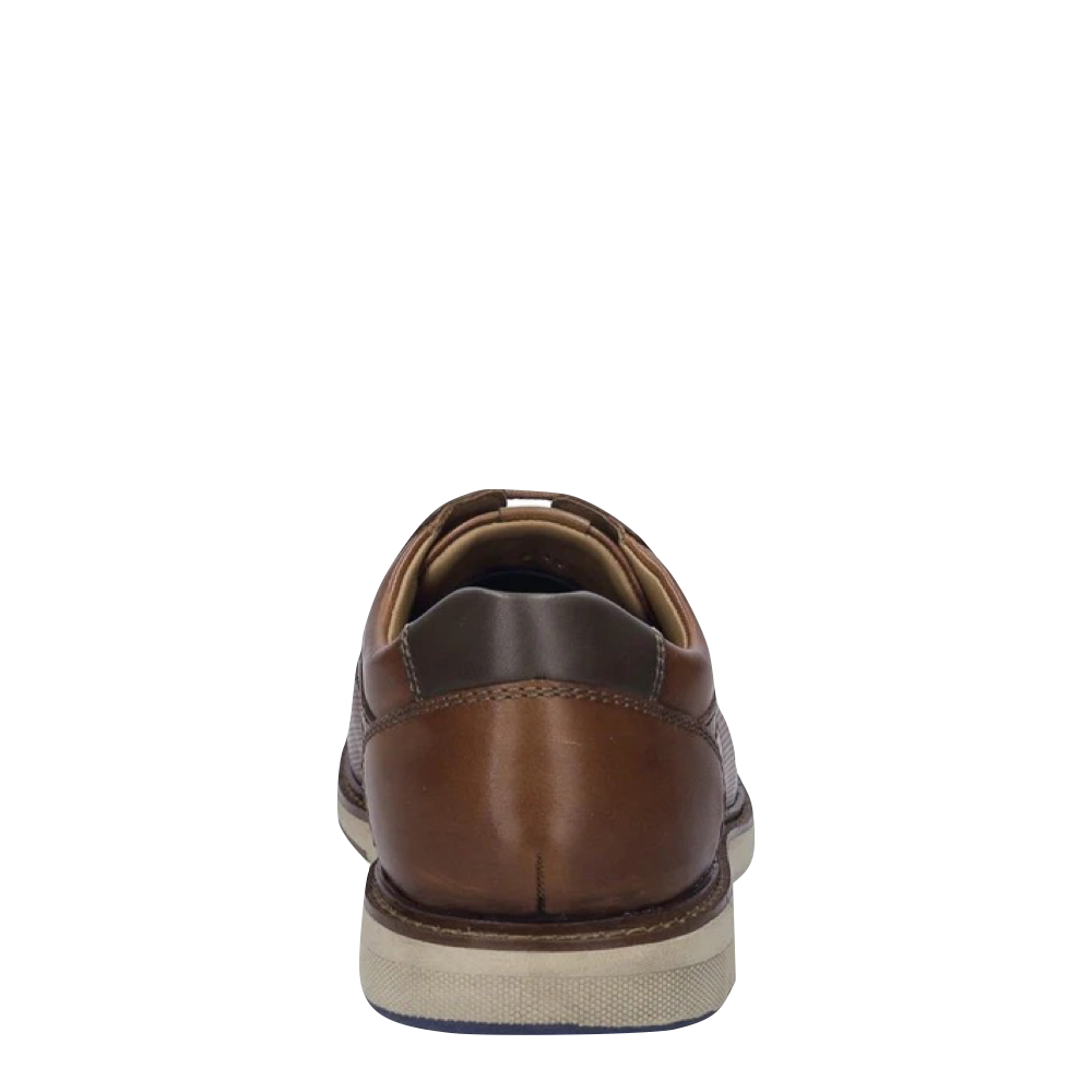 Back view of Josef Seibel Stuart 02 Perfed Leather Lace Shoe for men.