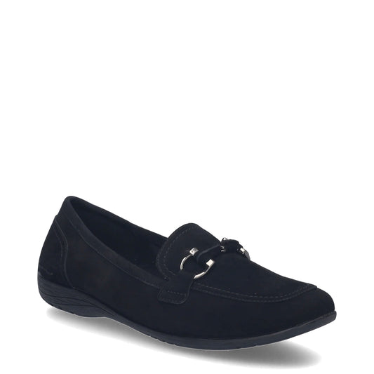 Toe view of Josef Seibel Fenja 34 Suede Bit Loafer for women.