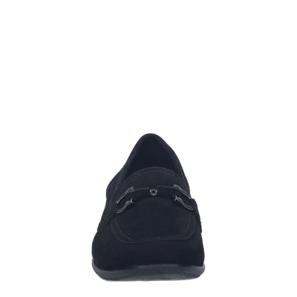 Front view of Josef Seibel Fenja 34 Suede Bit Loafer for women.
