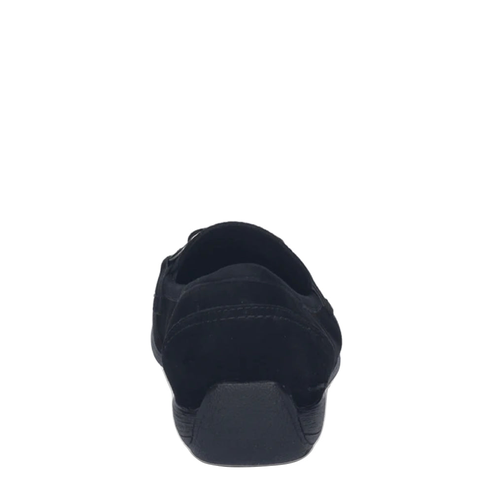 Back view of Josef Seibel Fenja 34 Suede Bit Loafer for women.