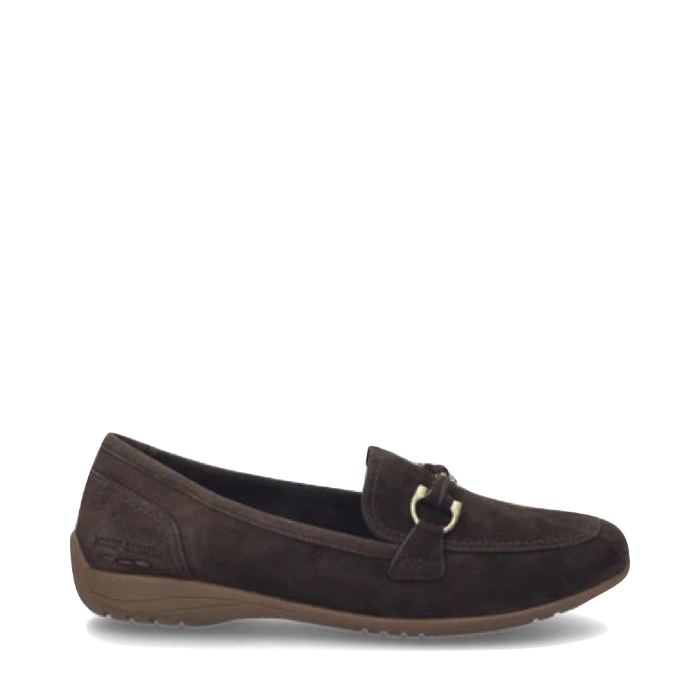 Side (right) view of Josef Seibel Fenja 34 Suede Bit Loafer for women.