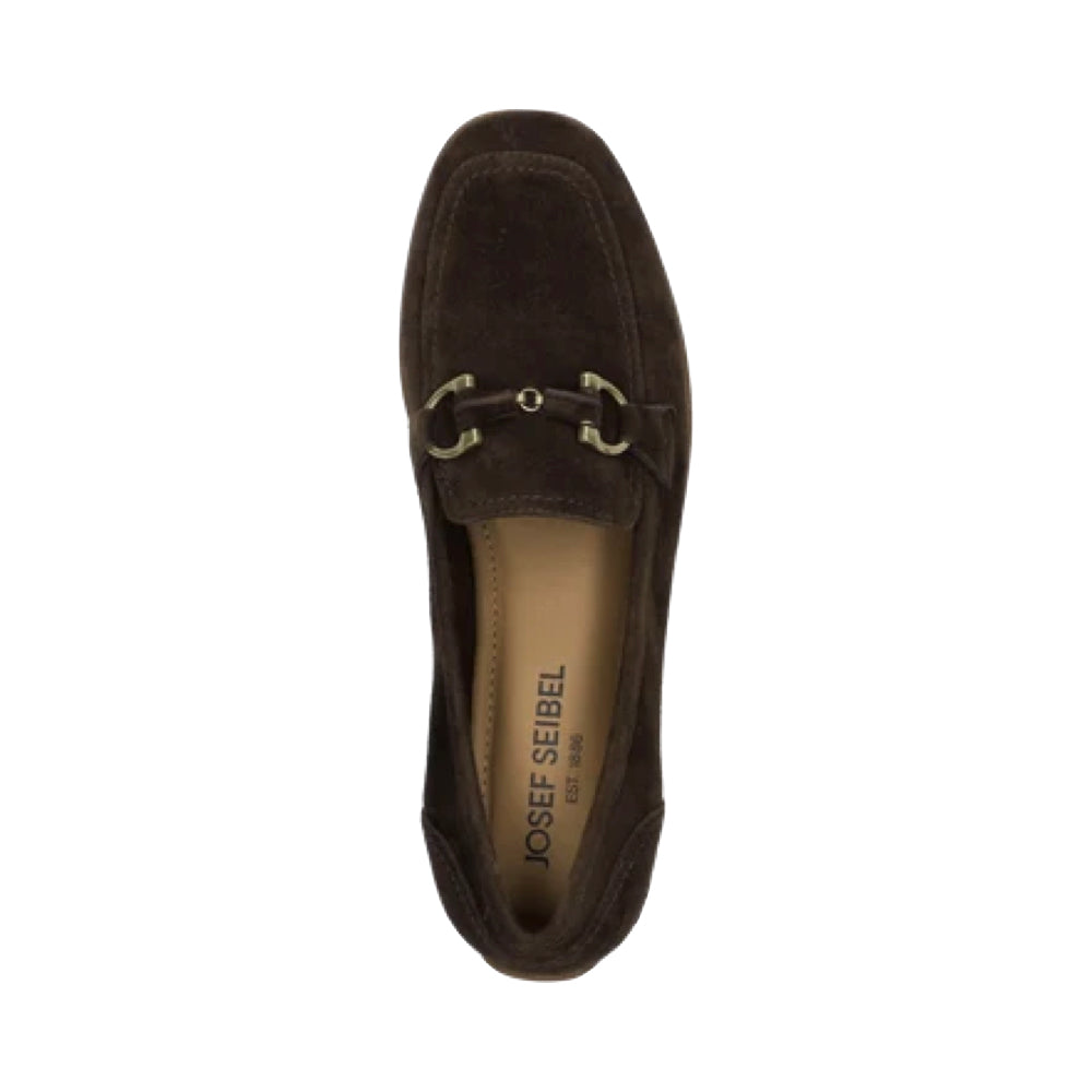 Top-down view of Josef Seibel Fenja 34 Suede Bit Loafer for women.