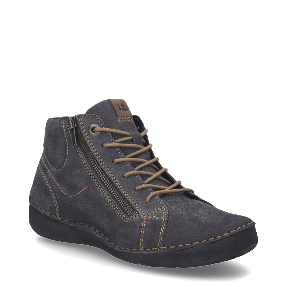 Toe view of Josef Seibel Fergey 67 Side Zip Lace Boot for women.