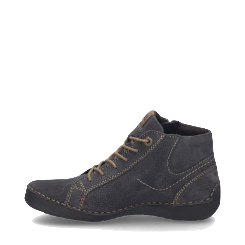 Side (left) view of Josef Seibel Fergey 67 Side Zip Lace Boot for women.