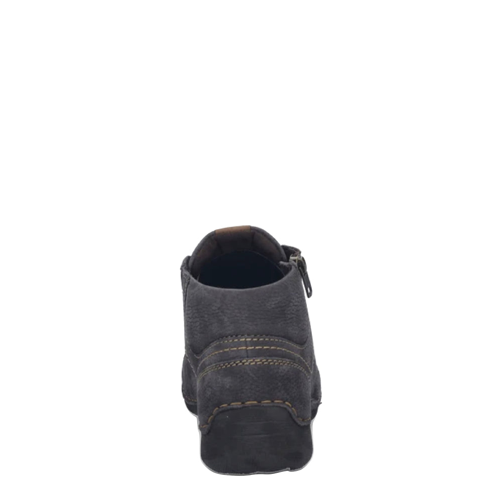 Back view of Josef Seibel Fergey 67 Side Zip Lace Boot for women.
