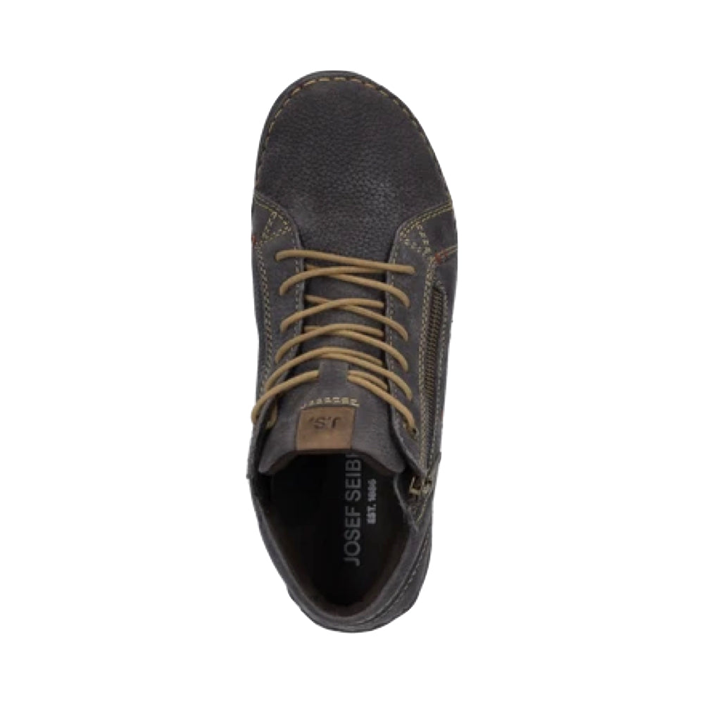 Top-down view of Josef Seibel Fergey 67 Side Zip Lace Boot for women.