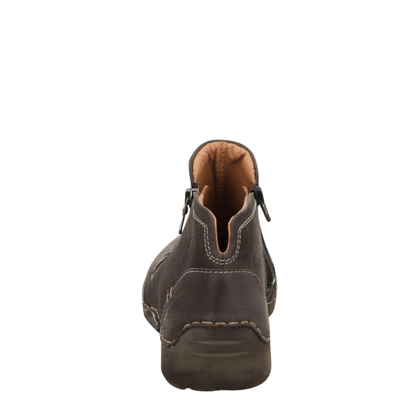 Josef Seibel Women's Fergey 94 Dual Side Zip Nubuck Leather Boot in Titan Grey