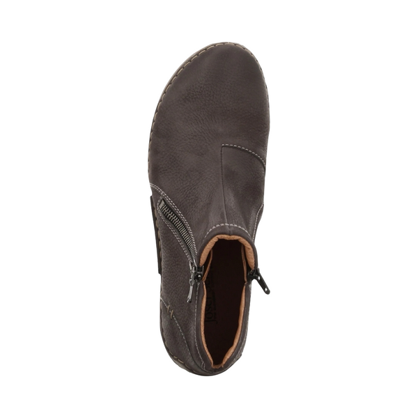 Josef Seibel Women's Fergey 94 Dual Side Zip Nubuck Leather Boot in Titan Grey