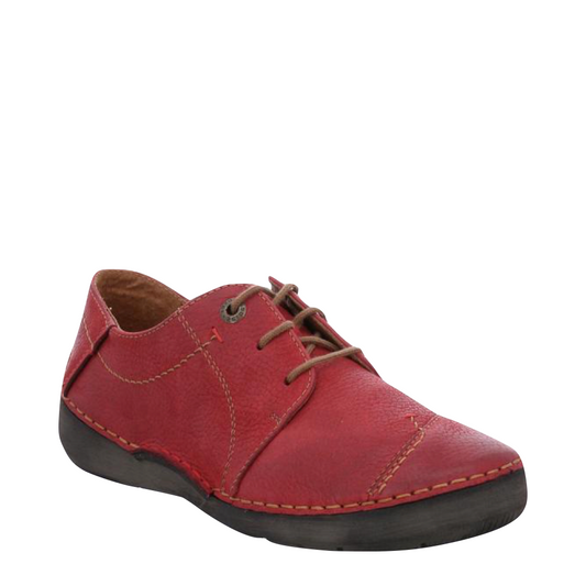 Mudguard and Toe view of Josef Seibel Fergey Nubuck Leather Lace for women.