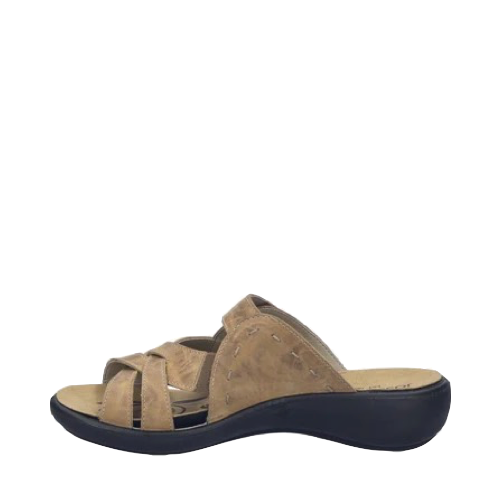 Side (left) view of Josef Seibel Ibiza 99 Slide Sandal for women.