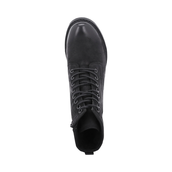 Josef Seibel Women's Selena 06 Side Zip Leather Lace Boot in Black