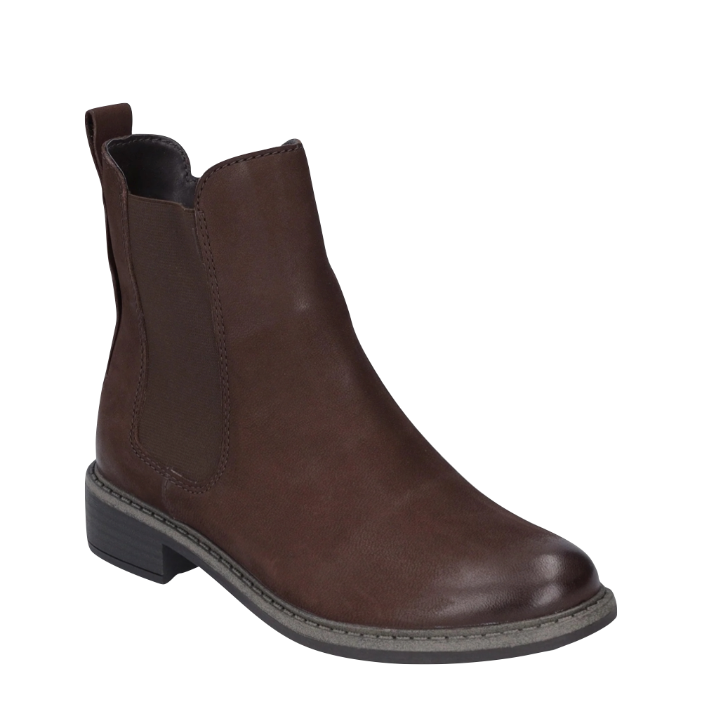 Josef Seibel Women's Selena 19 Leather Side Zip Chelsea Boot in Moro Brown