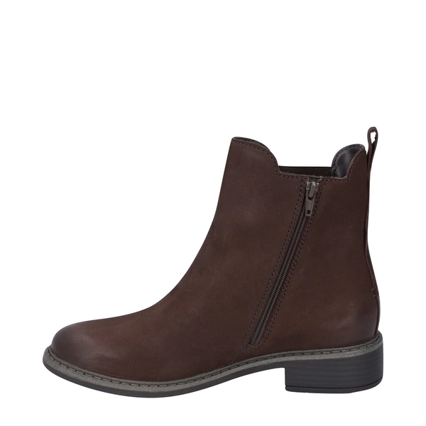 Josef Seibel Women's Selena 19 Leather Side Zip Chelsea Boot in Moro Brown