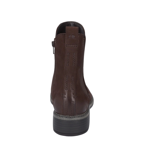 Josef Seibel Women's Selena 19 Leather Side Zip Chelsea Boot in Moro Brown