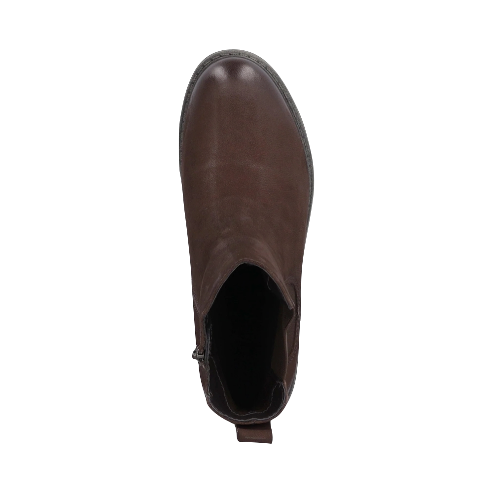 Josef Seibel Women's Selena 19 Leather Side Zip Chelsea Boot (Moro Brown)