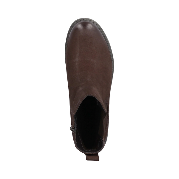 Josef Seibel Women's Selena 19 Leather Side Zip Chelsea Boot in Moro Brown