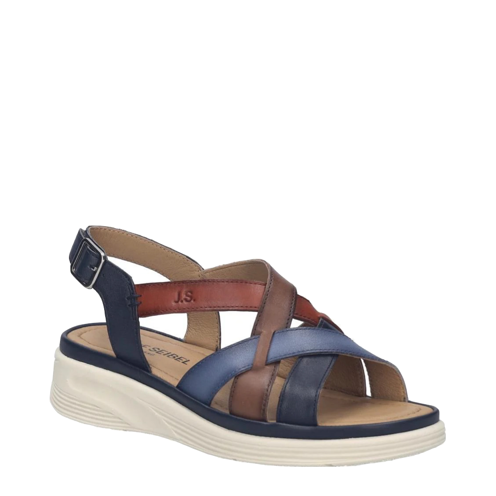 Toe view of Josef Seibel Sevran 07 Multi Strap Wedge Sandal for women.
