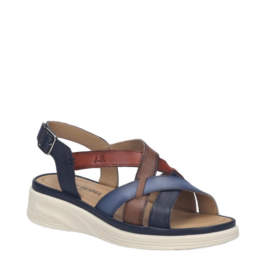 Toe view of Josef Seibel Sevran 07 Multi Strap Wedge Sandal for women.