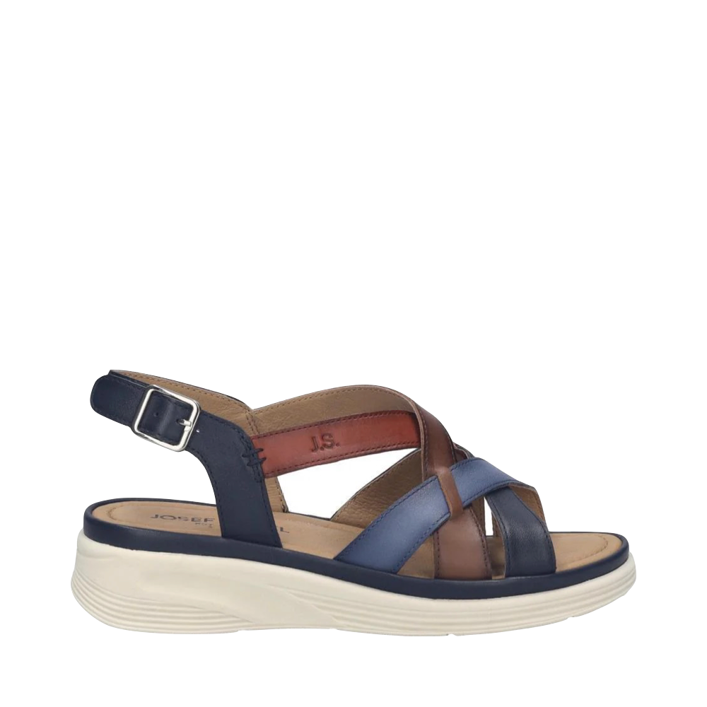Side (right) view of Josef Seibel Sevran 07 Multi Strap Wedge Sandal for women.