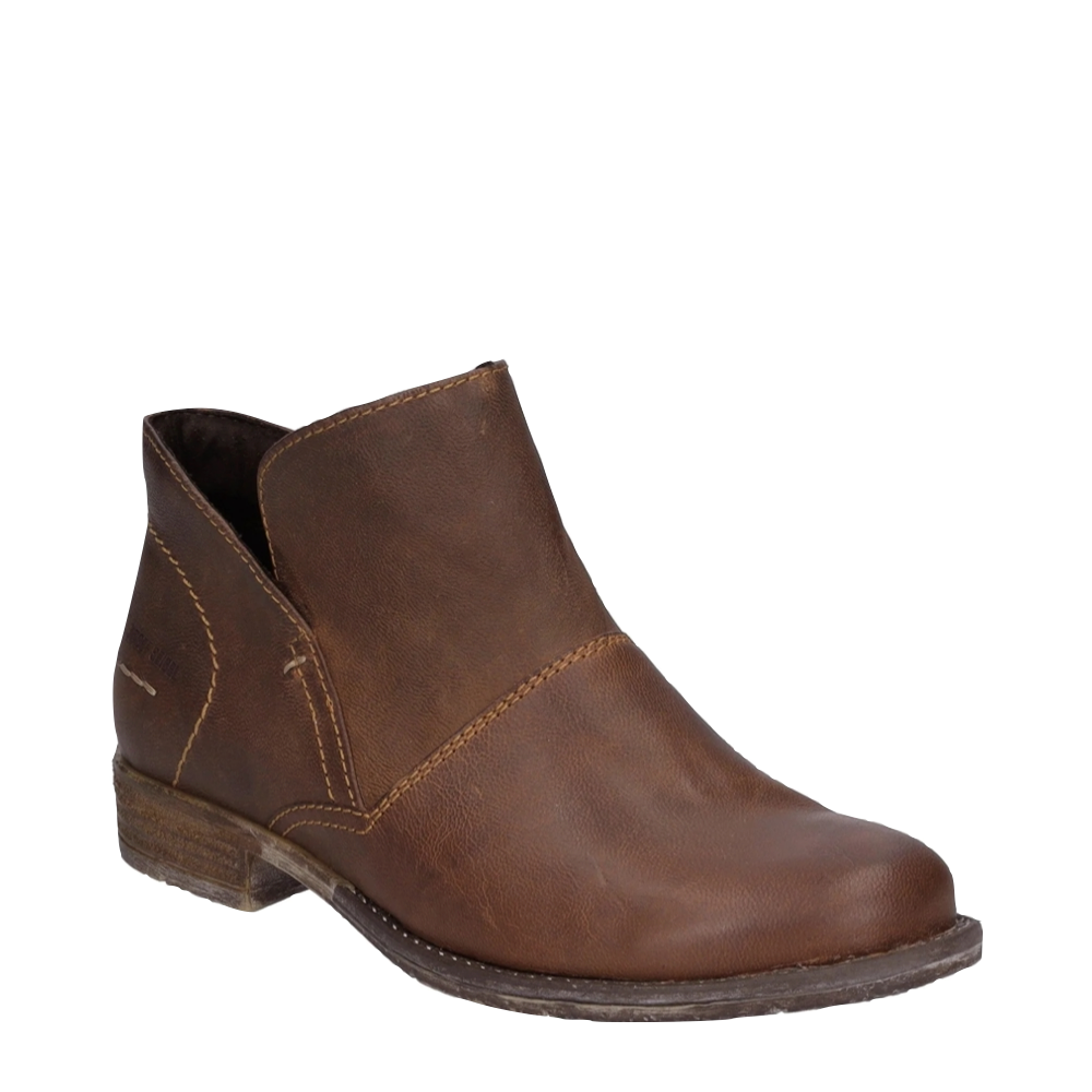 Josef Seibel Women's Sienna 81 Side Zip Pull On Leather Boot in Camel Brown