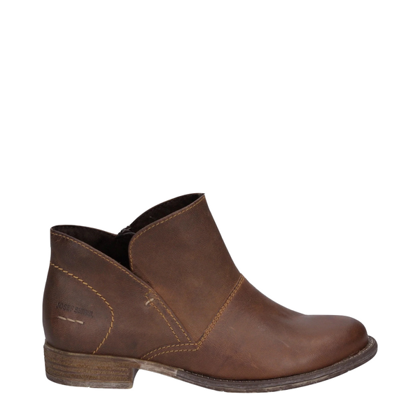 Josef Seibel Women's Sienna 81 Side Zip Pull On Leather Boot in Camel Brown