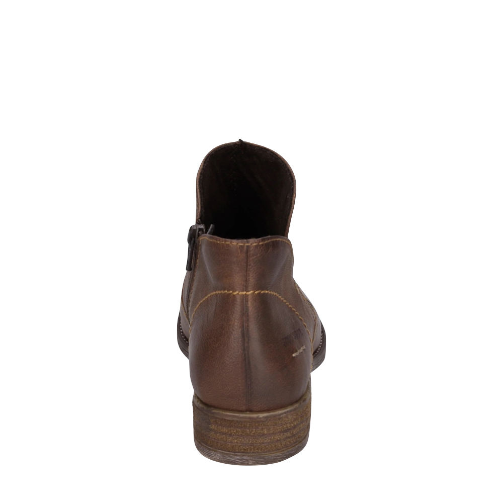 Josef Seibel Women's Sienna 81 Side Zip Pull On Leather Boot in Camel Brown