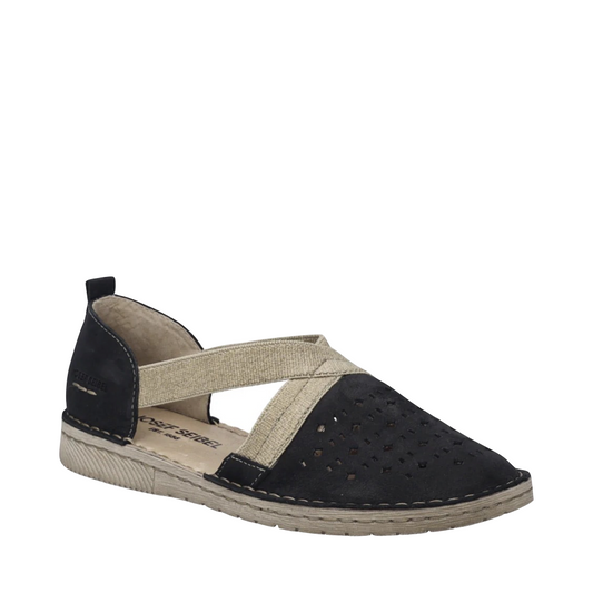 Toe view of Josef Seibel Sofie 44 Cross Strap Slip On for women.