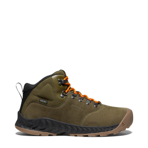 KEEN Men's NXIS Explorer Waterproof Boot in Dark Olive/Black