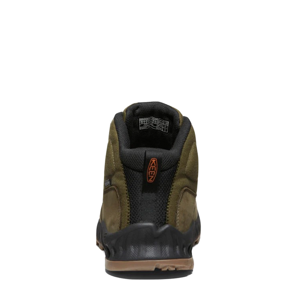 KEEN Men's NXIS Explorer Waterproof Boot in Dark Olive/Black
