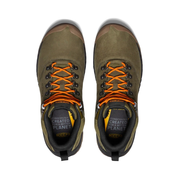 KEEN Men's NXIS Explorer Waterproof Boot in Dark Olive/Black
