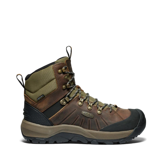 Side (right) view of Keen Revel IV Mid Waterproof Boot for men.