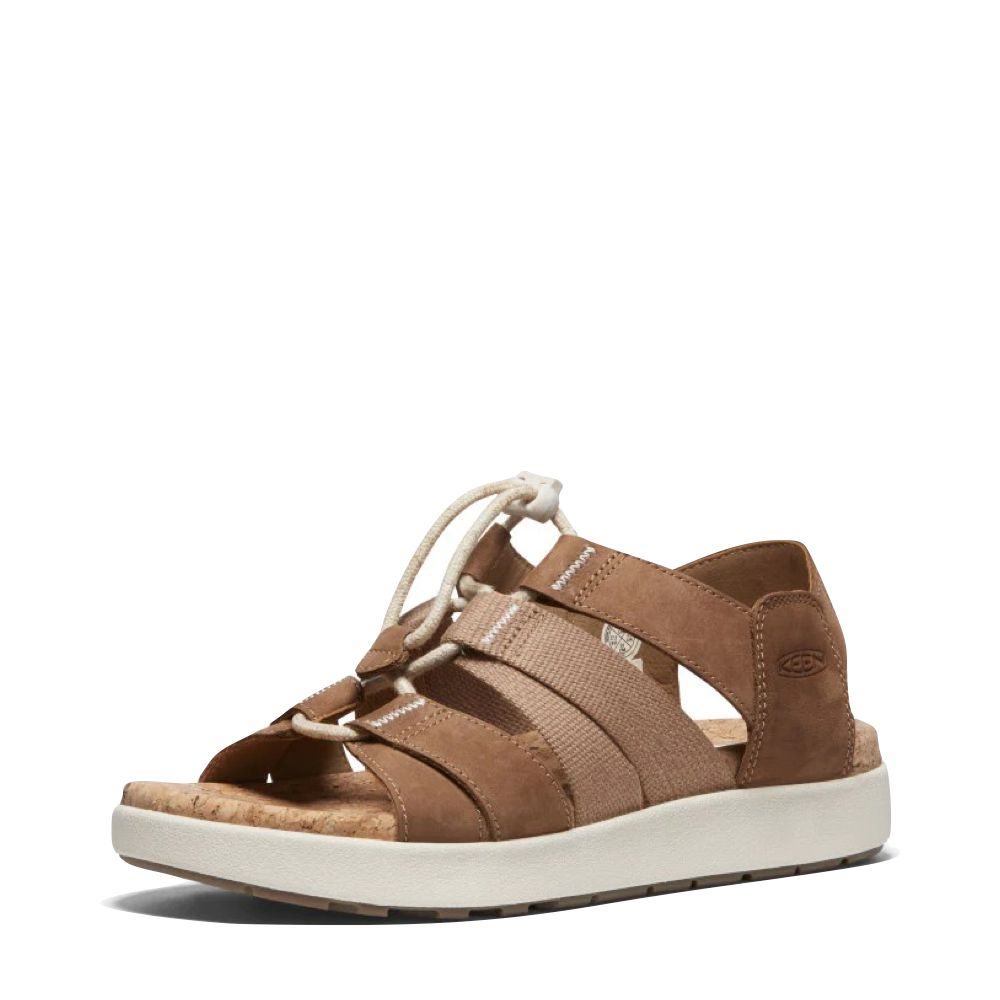 KEEN Women's Elle Mixed Strap Sandal (Toasted Coconut)