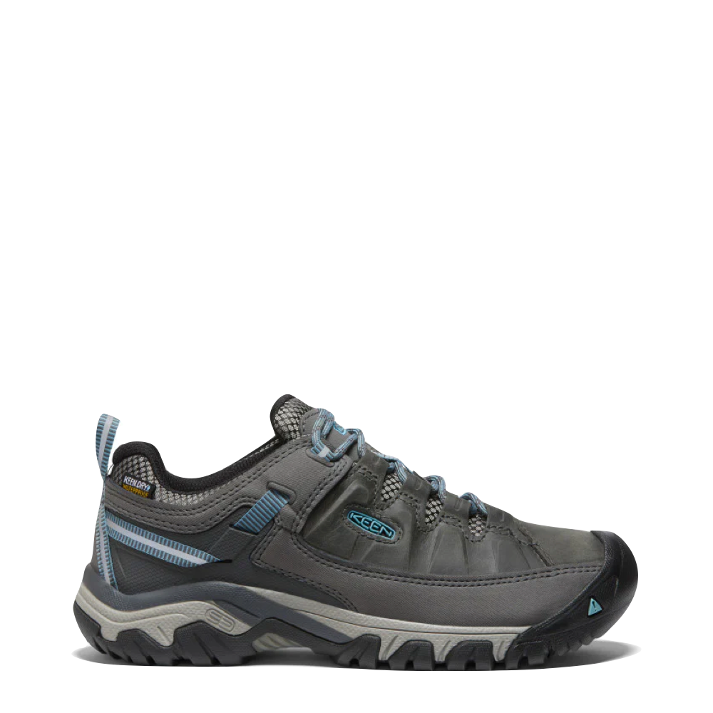 KEEN Women's Targhee III Low Waterproof Hiker in Magnet Grey/Atlantic Blue