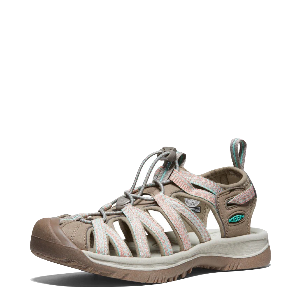 Mudguard and Toe view of Keen Whisper Sandal for women.
