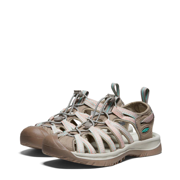 KEEN Women's Whisper Sandal in Taupe/Coral